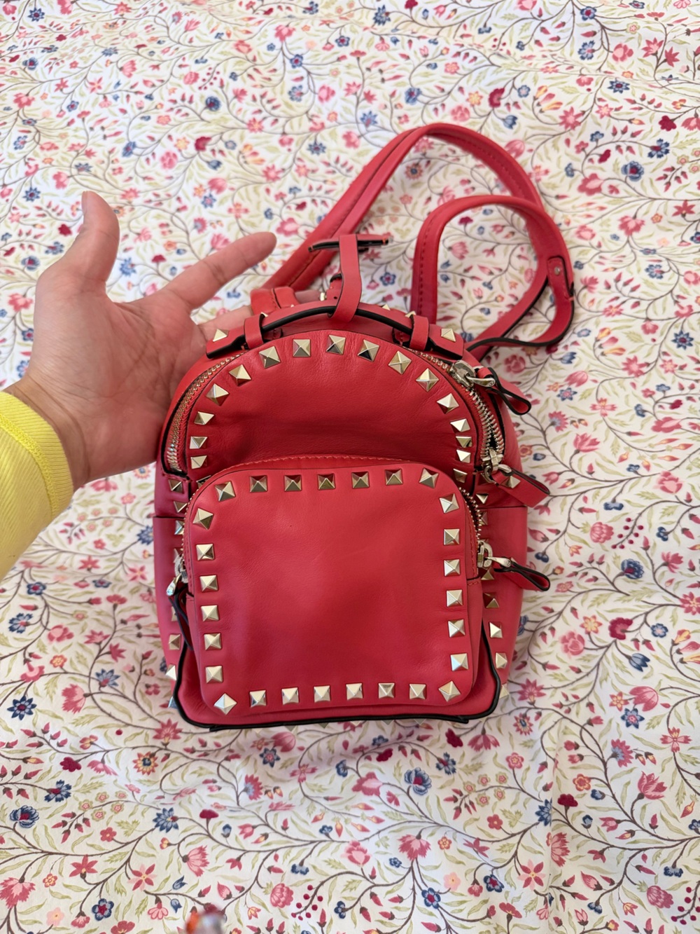Red Studded Women's Mini Backpack - Unbranded